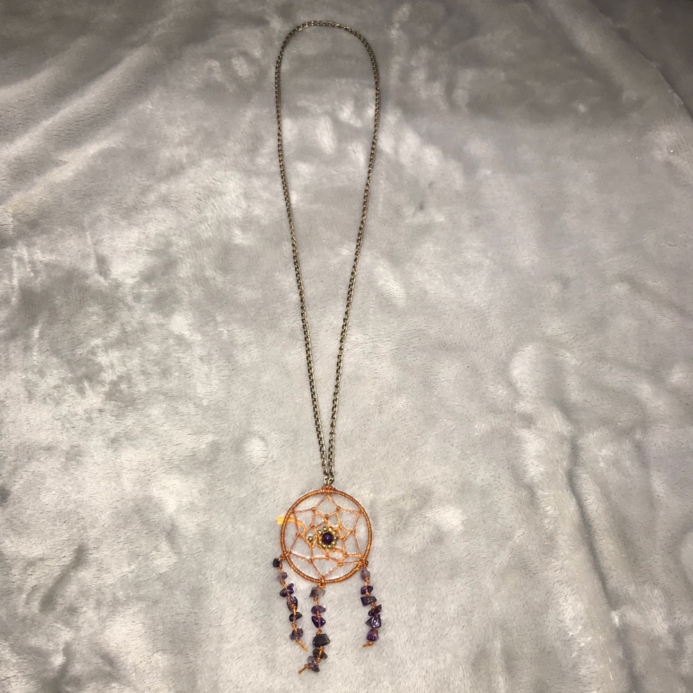 Handmade Boho Dream Catcher necklace